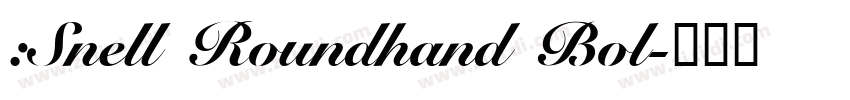 :Snell Roundhand Bol字体转换